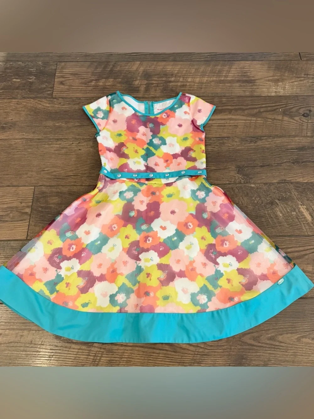 American‎ Girl Bright Blooms Multicolor Floral Dress Girls Size 10